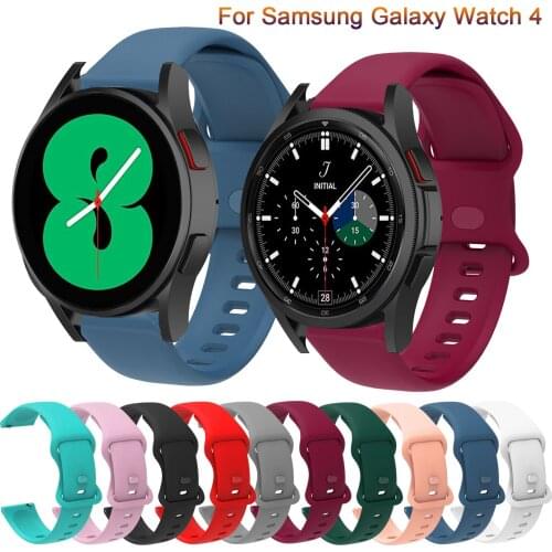 New Soft Silicone Strap For Samsung Galaxy Watch 4 Classic 42mm 46mm Bracelet 20mm Wrist Band For Galaxy Watch4 40mm 44mm Correa