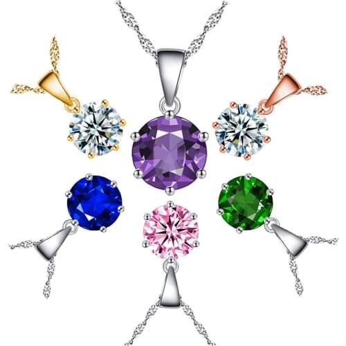YaYI Fine Jewelry Natural Gemstones Moissanite Zirconia Silver Gold Color Wedding Little Necklace Earrings Pendant Party Gift