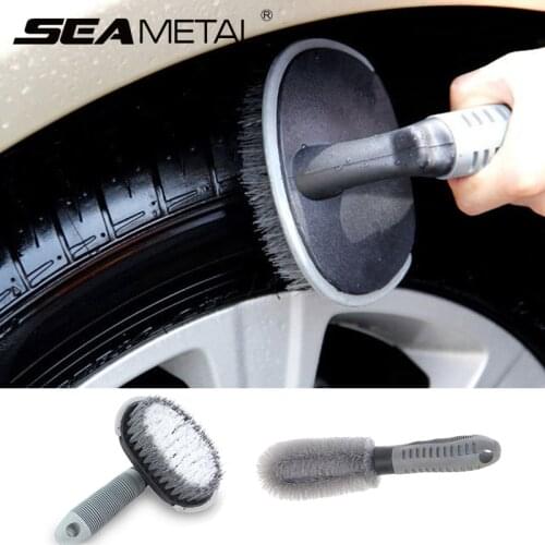 Car Detailing Tyre Wash Brush Wet and Dry for Auto Wheel Tire Rim Mud Brush Wash Tools Car Hub Tyre Cleaner Brushes Accessories
