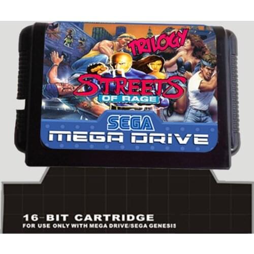 Streets of Rage Trilogy 16 bit MD Game Card For Sega Mega Drive For Genesis