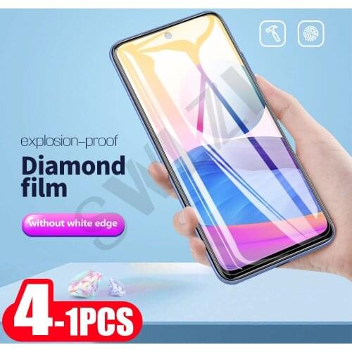 4-1Pcs 9D on the tempered glass smartphone for Redmi 10X protective film note 10 10s pro MAX phone screen protector