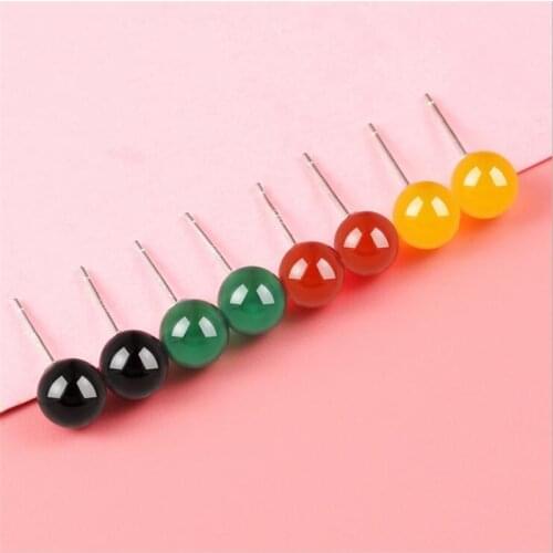 Fashion 5 pairs Womens Earrings 925 Sterling Silver Jewelry Pearl Green Jasper Black Onyx Korean Fashion Wedding Gift Wome