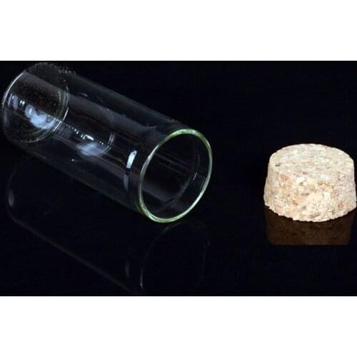 100pcs 25ml wood cork glass tube with cork, clear 25 ml empty glass tube vial , glass bottle corked empty scented tea tube