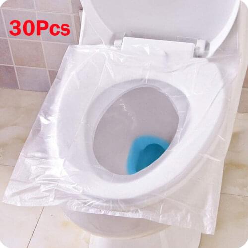 30Pcs/Set Portable Disposable Toilet Seat Cover Mat Pad Protector Travel Camping Pregnant Waterproof WC Bathroom Accessories
