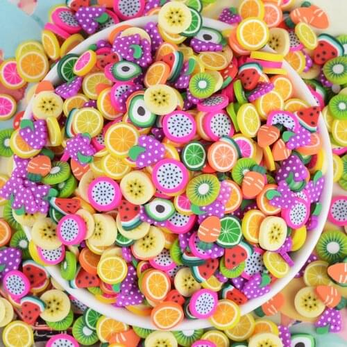 35g 10mm Slices Polymer Clay Fruits Sprinkles Soft Pottery for Toys Decoration DIY Crafts Filler Accessories