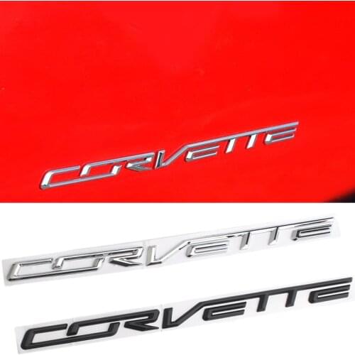3D Stereo Car Rear Tailgate Badge Logo Letters Sticker ABS For Chevrolet Corvette 2014-2019 Trim Nameplate Car Tuning