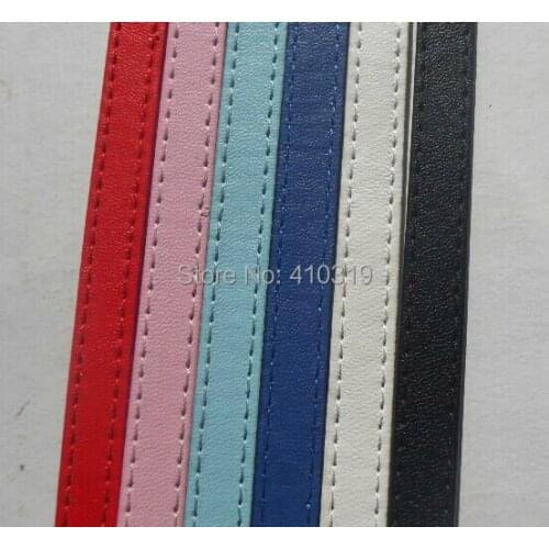 50pcs/lot 10mm wide / 1m length Copy Leather belt fit for 10mm diy slide letters key chains