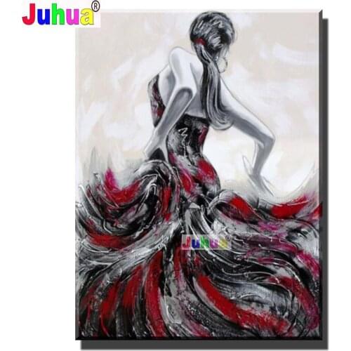 5d diy diamond painting Spanish Red Dress Woman mosaic cross stitch Fantasy Lady embroidery diamond Full round/square stones