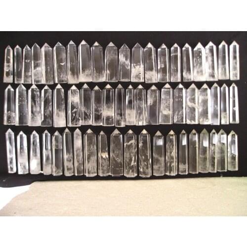 60-48pcs NATURAL clear quartz crystal Point healing