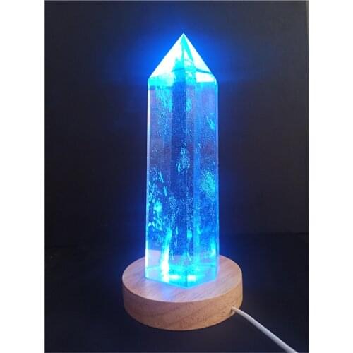 7 - inch clear transparent quartz crystal white melting single - pointed crystal lamp decorative home crafts collection