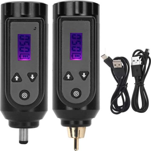 Aviation Aluminum Alloy Tattoo Power Wireless Battery Tattoo Power Supply LCD Display Large Capacity 2000mAh Type-C-USB 5-12V