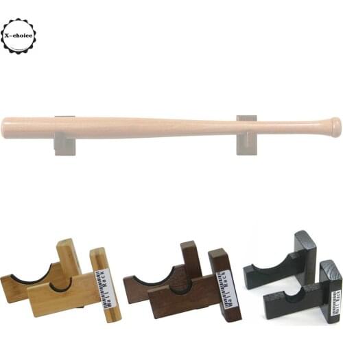 Baseball Softball Bat Rack Wood Felt Liner Wall Mount for Horizontal Display - Hidden Screws Brown/Khaki/Black