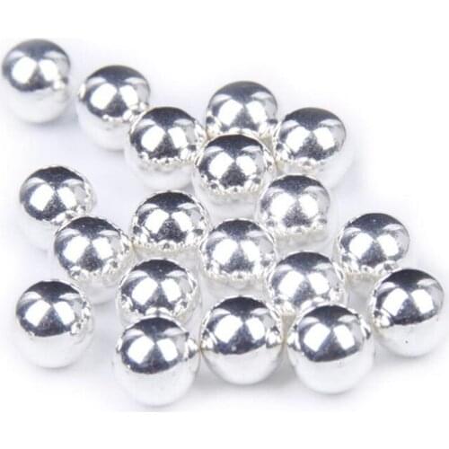 Loose 3mm-12mm Shiny Silver Color No Holes Pearl DIY Plastic Imitation Pearl Bead for Garment Hand Craft Art Decoration
