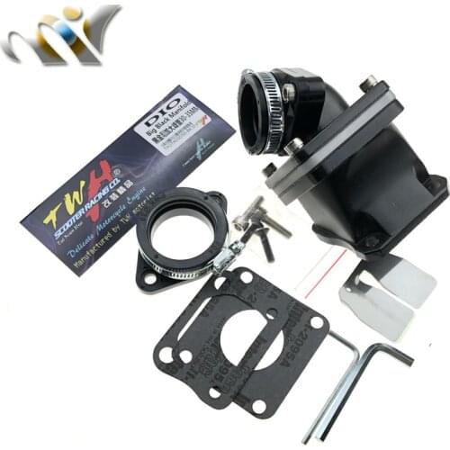 Taiwan Twh big Black manifold Carburetor intake manifold Increase 30-35mm 2 strokes for DIO 50 DIO50 AF18 AF27 AF28 oko PWK koso