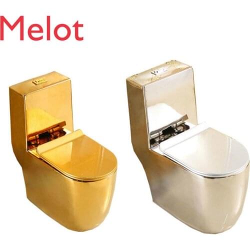 Chaozhou ceramic rimless dual flush gold color toilet one-piece bathroom design ceramic wc toilet