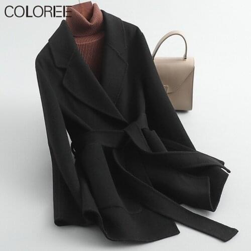 Женские пальто с поясом COLOREE China At AliExpress