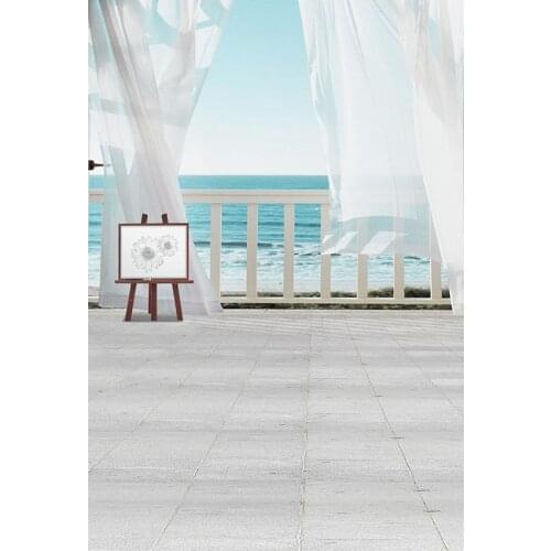 Custom Seaside portrait photography backgrounds fabric music video art photo backdrops for photographer studio photophone lv-301