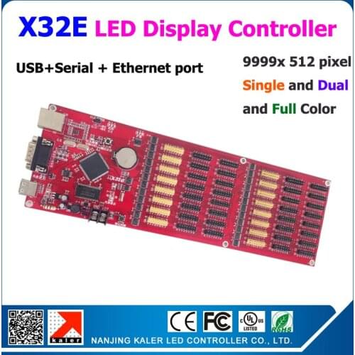Kaler Ready to Ship Kaler srolling message control card X32E USB Serial Ethernet port infinite width led display controller