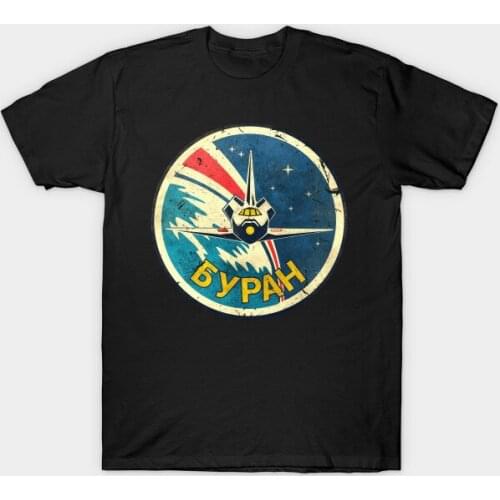 CCCP Classic Space Shuttle Emblem Mens T-Shirt Russian Soviet Union Buran-class Spaceplanes T Shirt