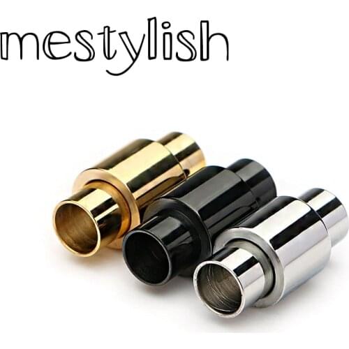 Mestylish 10pcs/Lot Stainless Steel Magnetic Clasp 5mm/6mm DIY Jewelry Findings Connector Bracelet Necklace Jewelry Accessories