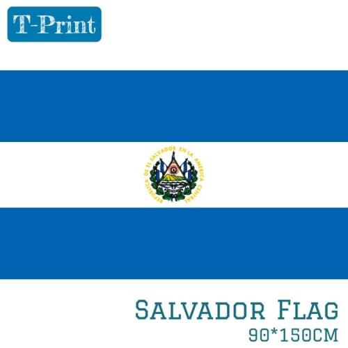 El Salvador National Flag 90x150cm 60x90cm Polyester 3x5ft Banner of Salvador