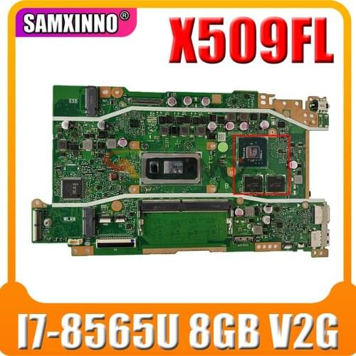 Akemy X509FL original mainboard For asus Vivobook X509F X509FB X509FJ X509FL laptop motherboard mainboard with I7-8565U 8GB V2G