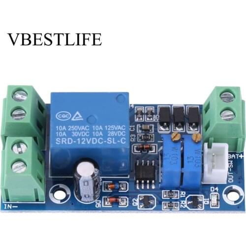 12V Undervoltage Control Storage Battery Protection Board Undervoltage Automatically Turn On/Off Controller Module