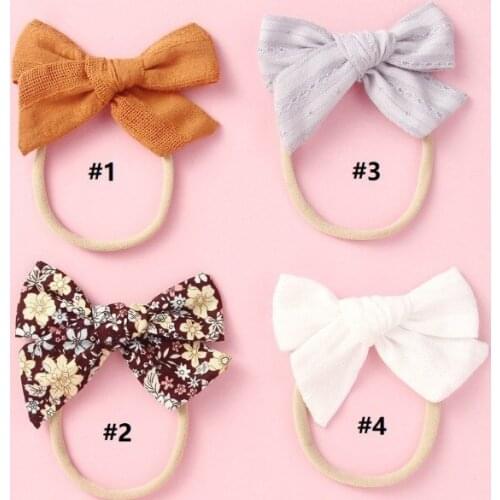 Lovely Headbands For Girls Cute Bows Nylon Hairband Soft Elastic Scrunchies For Baby And Kids As Gift Hair Accessories