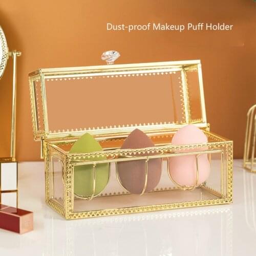 Dust-proof Makeup Puff Storage Box Cosmetic Sponge Drying Box 2 In1 Detachable Storage Box for Lipsticks, Beauty Egg