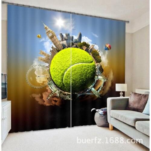 Green Milky way Luxury Blackout 3D Window Curtain For Living Room Bedroom Customized size Drapes Cortinas Rideaux Cushion cover