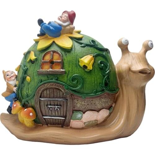 Garden Statue Resin Snail Figurine Solar Powered Outdoor LED Lights For Patio Lawn Yard Decorations Party Supplies