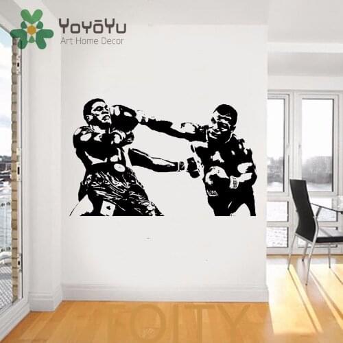 Removable Mike Tyson Wall Decal Sport Boxing Vinyl Sticker Dorm Club Home Decor Room Interior Creative Art Mural NY-52