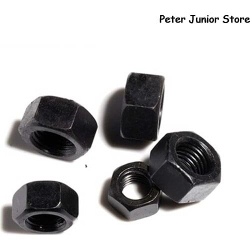 100Pcs Grade 8.8 Black Carbon Steel M2 M2.5 M3 M4 M5 M6 Hex Nut Hexagonal Nuts GMN