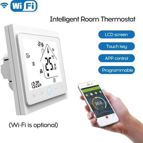 WiFi Smart Thermostat Two /Four Pipe Voice Intelligent Room Thermostat Programmable Temperature Controller for Air Conditioner