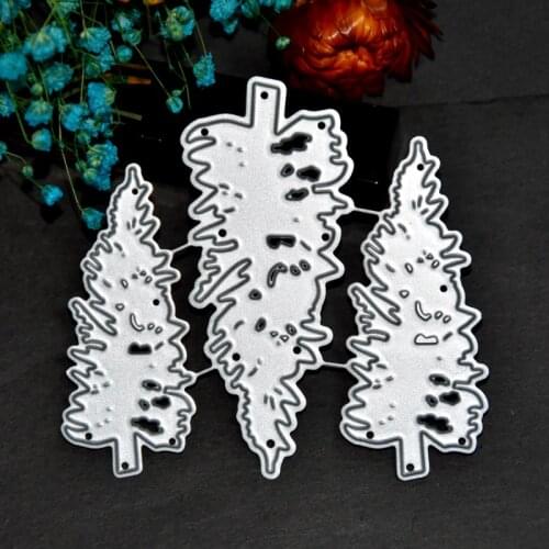 YINISE Scrapbook Metal Cutting Dies For Scrapbooking Stencils PINE TREES DIY Paper Album Cards Making Embossing Die Cuts Cutter