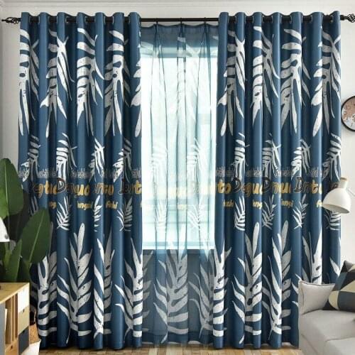 2019 Blackout Curtain for Living Room /Bedroom/Kitchen Nordic Style Colorful Banana Leaf Turtle Plant Curtains