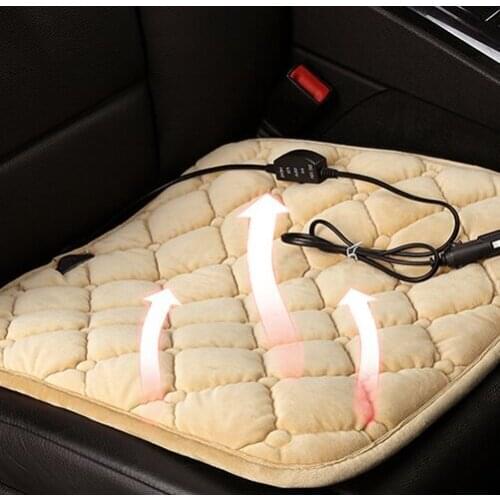 Winter heated general car seat chair pad quadripartite thermal plush Winter car heating cushion sets car seat single