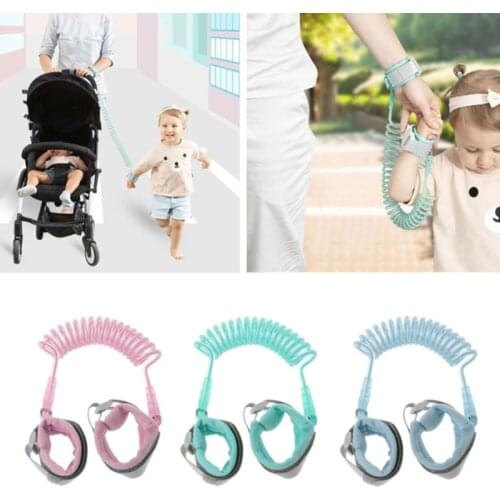 1Pcs Anti Lost Infant Harness Kid Safety Harness Learning Walking Tool Baby Wrist Band Bracelet 360 Rotation Traction