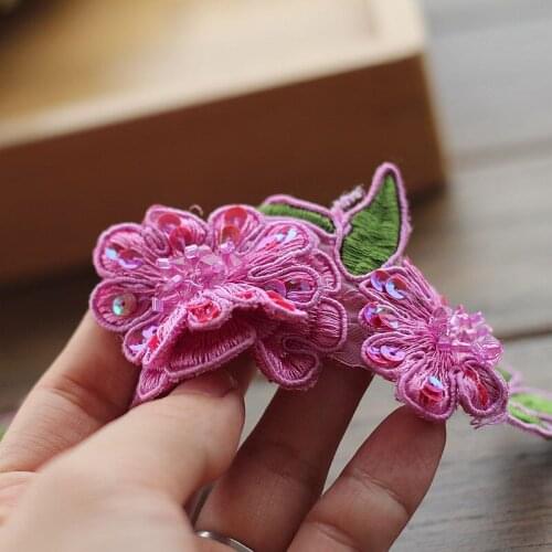 2 Pcs Color Beaded Clothing Patch Decals Multicolor DIY Wedding Dress Decoration Embroidery Cloth Stickers