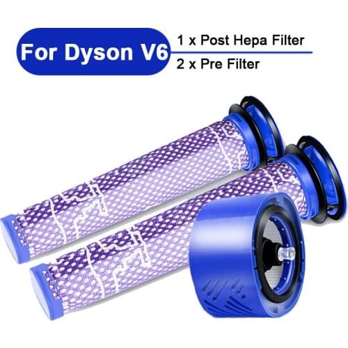 2 Pack Pre-Filters and 1 Pack HEPA Post-Filters Replacements Compatible for Dyson V8 and V7 Cordless Vacuum Cleaners