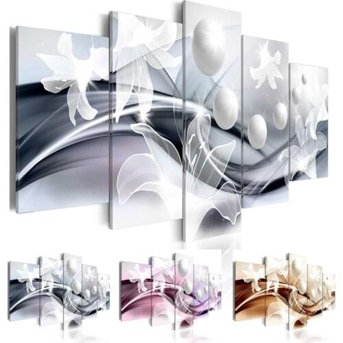 2019 Canvas Print Modern Abstract Floral Flower Lily Painting Home Decoration, Choose Color & Size( No Frame )