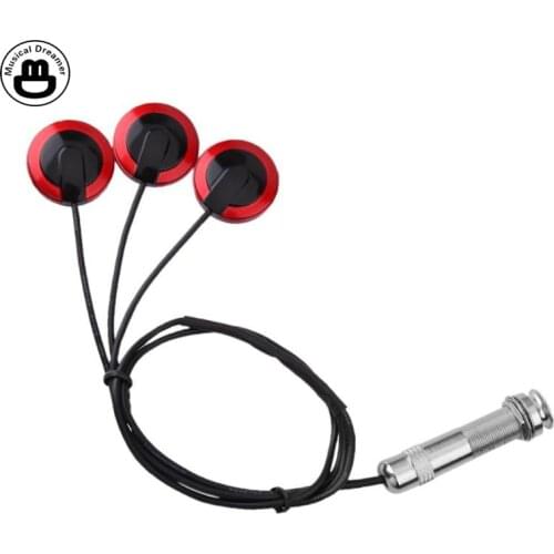 Acoustic Guitar Pickup 3 Transducer System for Acoustic Guitar Bass Ukulele Mandolin Banjo Guitar Ukulele Accessories 300-T3