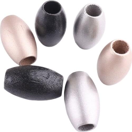 Natural Wood Bead 33mm Big wooden charm for Jewelry Making Wood Spacer craft Beads Bracelet Necklace Handmade DIY Accessories