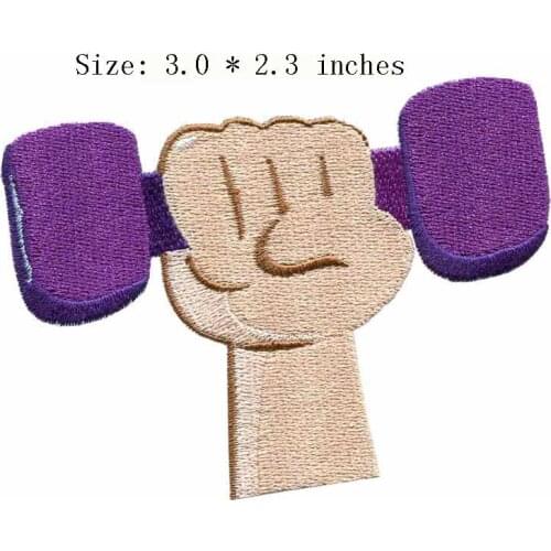 Weight lifting 3.0"wide embroidery for bordado applique beads/vintage biker patches/aston villa