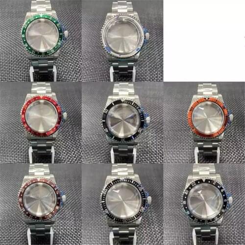 39.5mm Stainless Steel Retro Watch Case + Watch Strap Watch Accessories Sets Suitable for NH35A/NH36/4R36 Movements