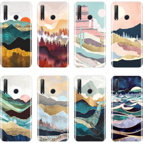 Phone Case For Huawei Honor V20 8S 8A Pro Silicone Art Mountain Aesthetic Moon Back Cover For Huawei Honor 10i 20i 20 Lite Pro