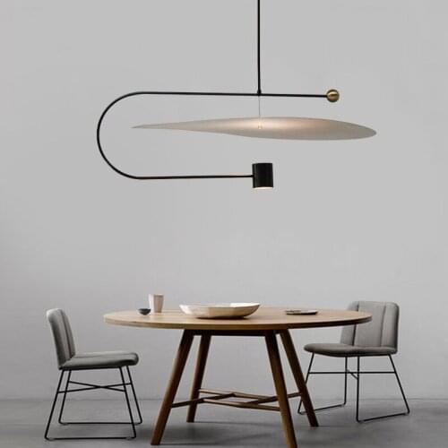 Designer Led Chandelier Nordic Art Restaurant Ring Minimalist Bedroom Creative Personality Model Room Decoration Shopping Mall