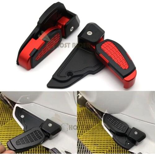 For VESPA Primavera Sprint 150 2018 2017 CNC Foot Steps Rear Passenger Foldable Pedals Accessories For VESPA SPRINT 150