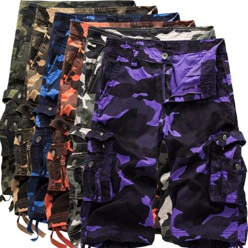 Extra XL Menswear New Mens Loose Multicolor Camouflage Shorts 5 Points Middle Pants Casual Beach Pants Plus Size Men Clothing