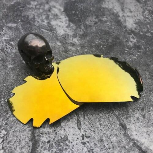 Firtox True Polarized Enhanced Replacement Lenses for-Oakley Jawbone Vented Sunglass (Lens Only)-24K Gold Mirror